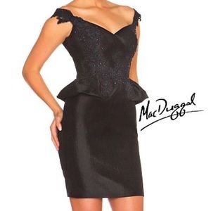 MAC DUGGAL Black Cocktail Dress 64549R